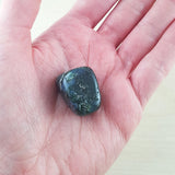 Aquarius Zodiac Card with Moss Agate Birthstone Crystal