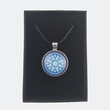 Cellular Star Blue Mandala Pendant