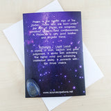 Pisces Zodiac Card with Lapis Lazuli Birthstone Crystal