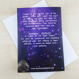 Taurus Zodiac Card with Rhodonite Birthstone Crystal