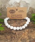 Power Bracelet - White Jasper