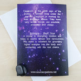 Capricorn Zodiac Card with Black Onyx Birthstone Crystal