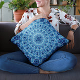 Crystal Radiance Mandala Pillow