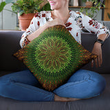 Earth Flower Mandala Pillow