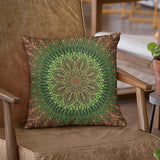 Earth Flower Mandala Pillow