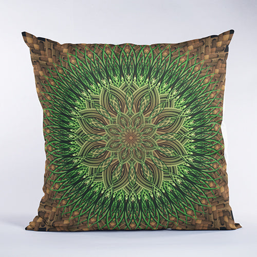 Earth Flower Mandala Pillow