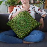 Forest Light Mandala Pillow