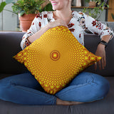 Golden Bracer Mandala Pillow