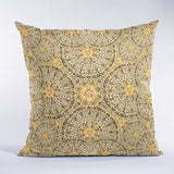 Golden Thread Mandala Pillow