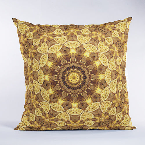 Heart of Gold Sacred Geometry Pillow