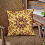 Heart of Gold Sacred Geometry Pillow