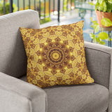 Heart of Gold Sacred Geometry Pillow