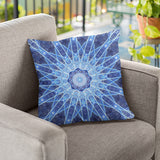 Ice Lotus Sacred Geometry Pillow