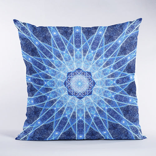 Ice Lotus Sacred Geometry Pillow