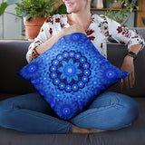 Lapis Crown Sacred Geometry Pillow