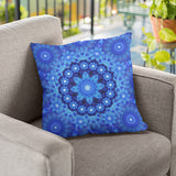 Lapis Crown Sacred Geometry Pillow