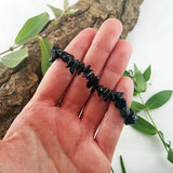 Crystal Chip Bracelet - Black Obsidian