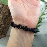 Crystal Chip Bracelet - Black Obsidian