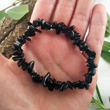 Crystal Chip Bracelet - Black Obsidian