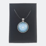 Stellar Cascade Blue Mandala Pendant
