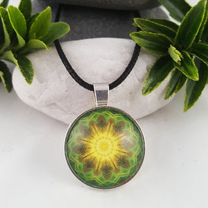 Emerald Orb Mandala Pendant