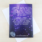 Saggitarius Zodiac Card with Sodalite Birthstone Crystal