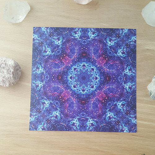 Shiva Blue Mandala Art Print