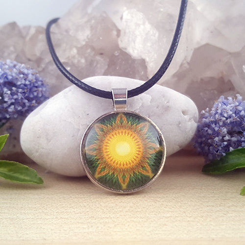 Solar Growth Mandala Pendant