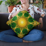Solar Growth Sacred Geometry Pillow