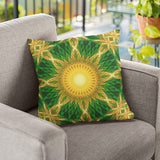 Solar Growth Sacred Geometry Pillow