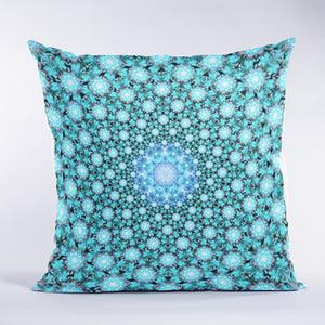 Stellar Cascade Mandala Pillow