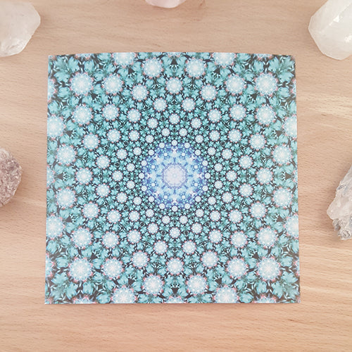 Stellar Cascade Mandala Art Print